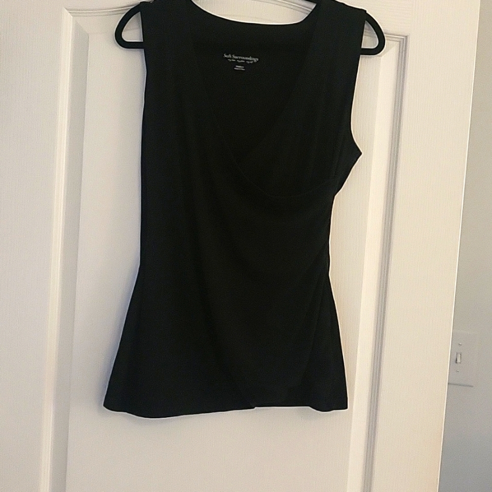 Black criss cross sleeveless top